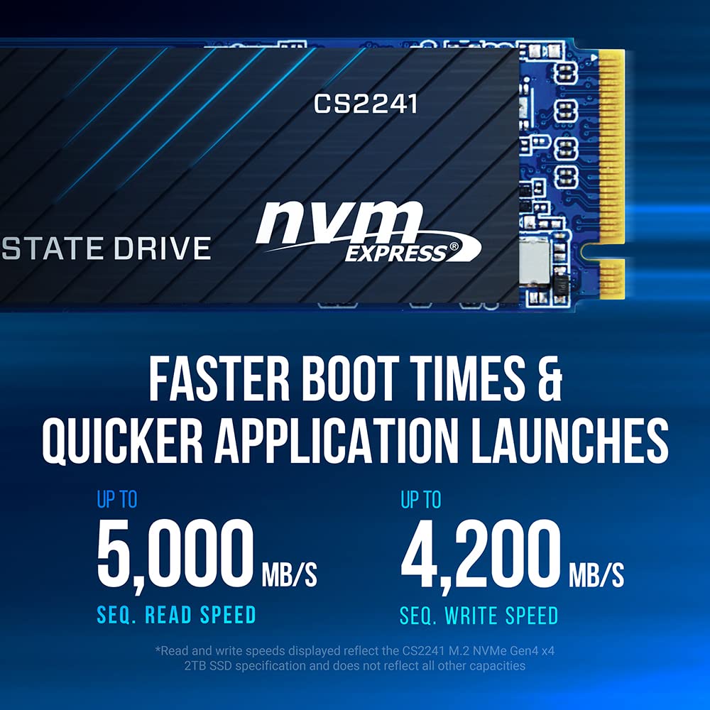 PNY CS2241 500GB M.2 NVMe Gen4 x4 Internal Solid State Drive (SSD) - M280CS2241-500-RB - Image 5