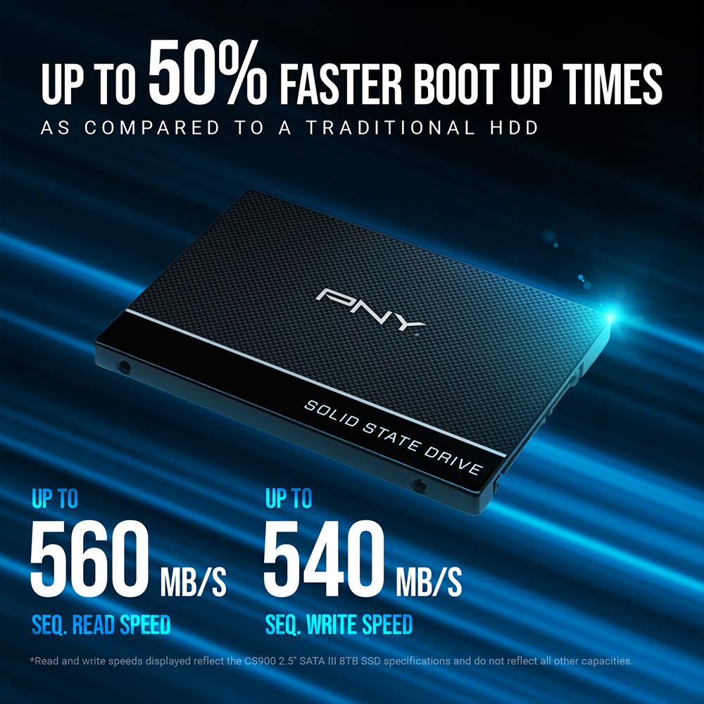 PNY CS900 500GB 3D NAND 2.5" SATA III Internal Solid State Drive (SSD) - (SSD7CS900-500-RB) - Image 3