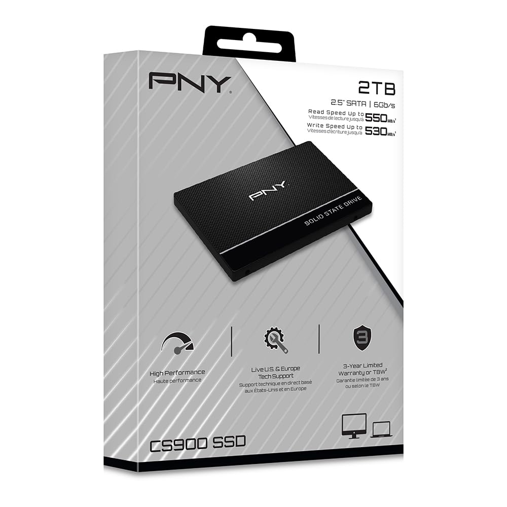 PNY CS900 500GB 3D NAND 2.5" SATA III Internal Solid State Drive (SSD) - (SSD7CS900-500-RB) - Image 6