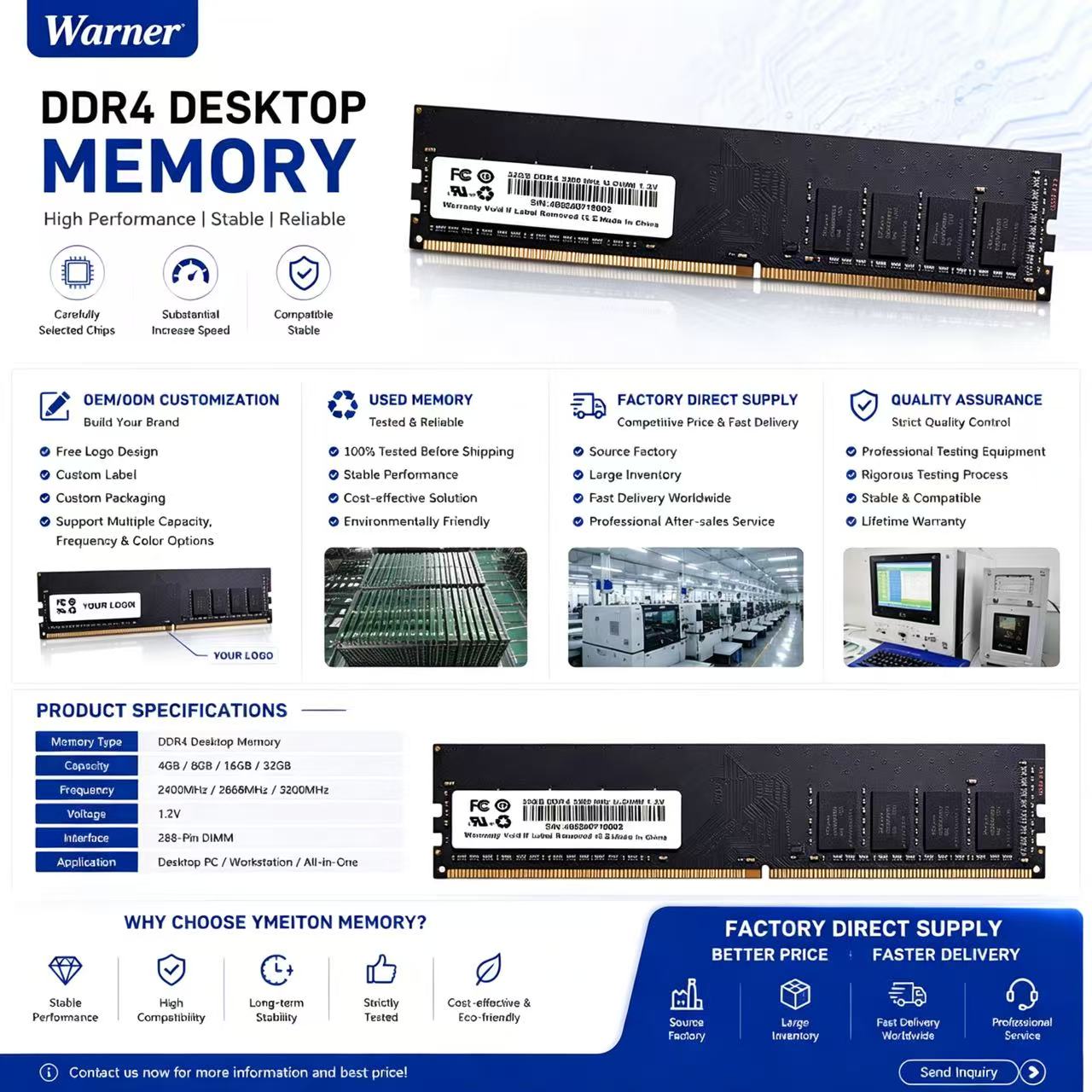DDR3 / DDR4 / DDR5 16GB / 32GB 4800MHz / 5200MHz / 5600MHz Desktop PC RAM | In Stock | Server-Grade Applications - Image 2